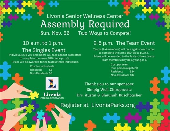 Flyer for Assembly Required, a puzzle contest
