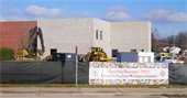 New exterior wall for Livonia Senior Wellness Center is up