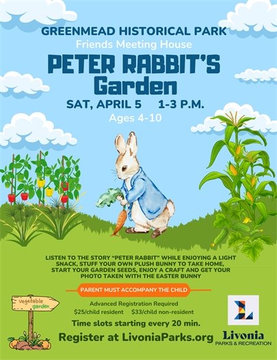 Flyer for Peter Rabbit's Garden