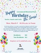 Happy Birthday Dr. Seuss, Monday, March 9