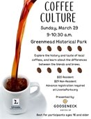 Coffee Culture, Sunday, March 29 Flyer