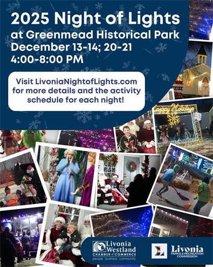 Flyer for Night of Lights Holiday Parade