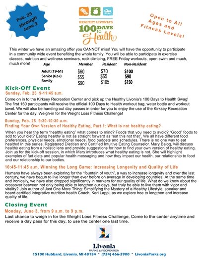 Get Ready For 100 Days to Health