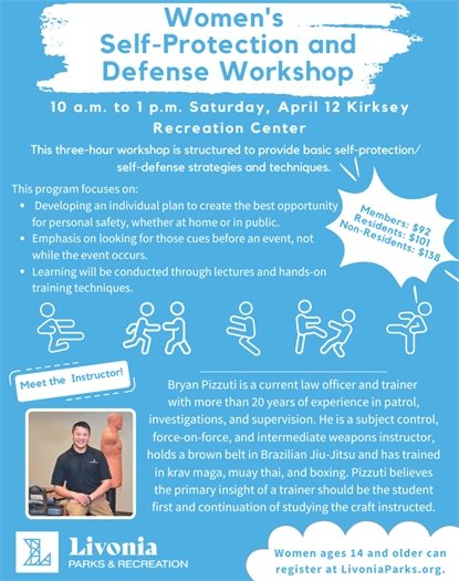 Flyer for Women's Self-Protection and Defense Workshop