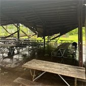 A picture of the damage Pavilion 1 sustained.