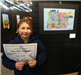 Girl Holding Fine Art Festival Certificate by Art