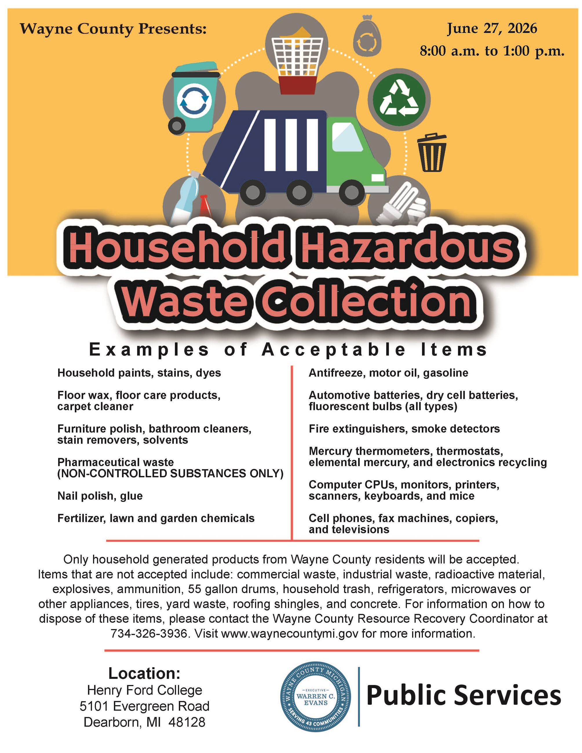 Dearborn  Household Hazardous Waste Flyer