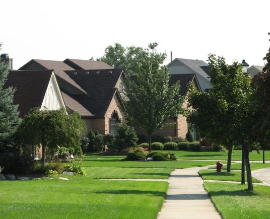Sidewalk Winds Through a Nice Neighborhood