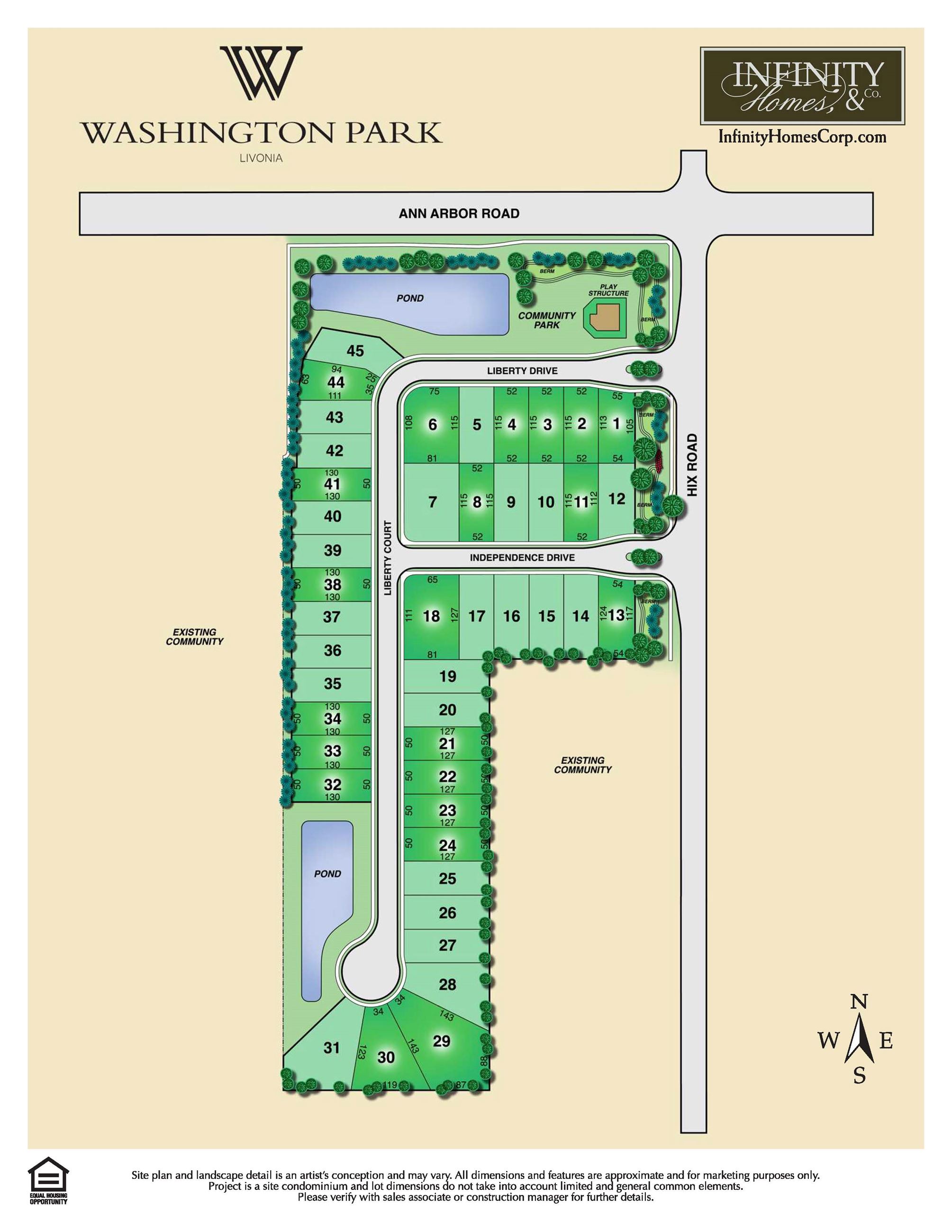 Washington Park Site Plan