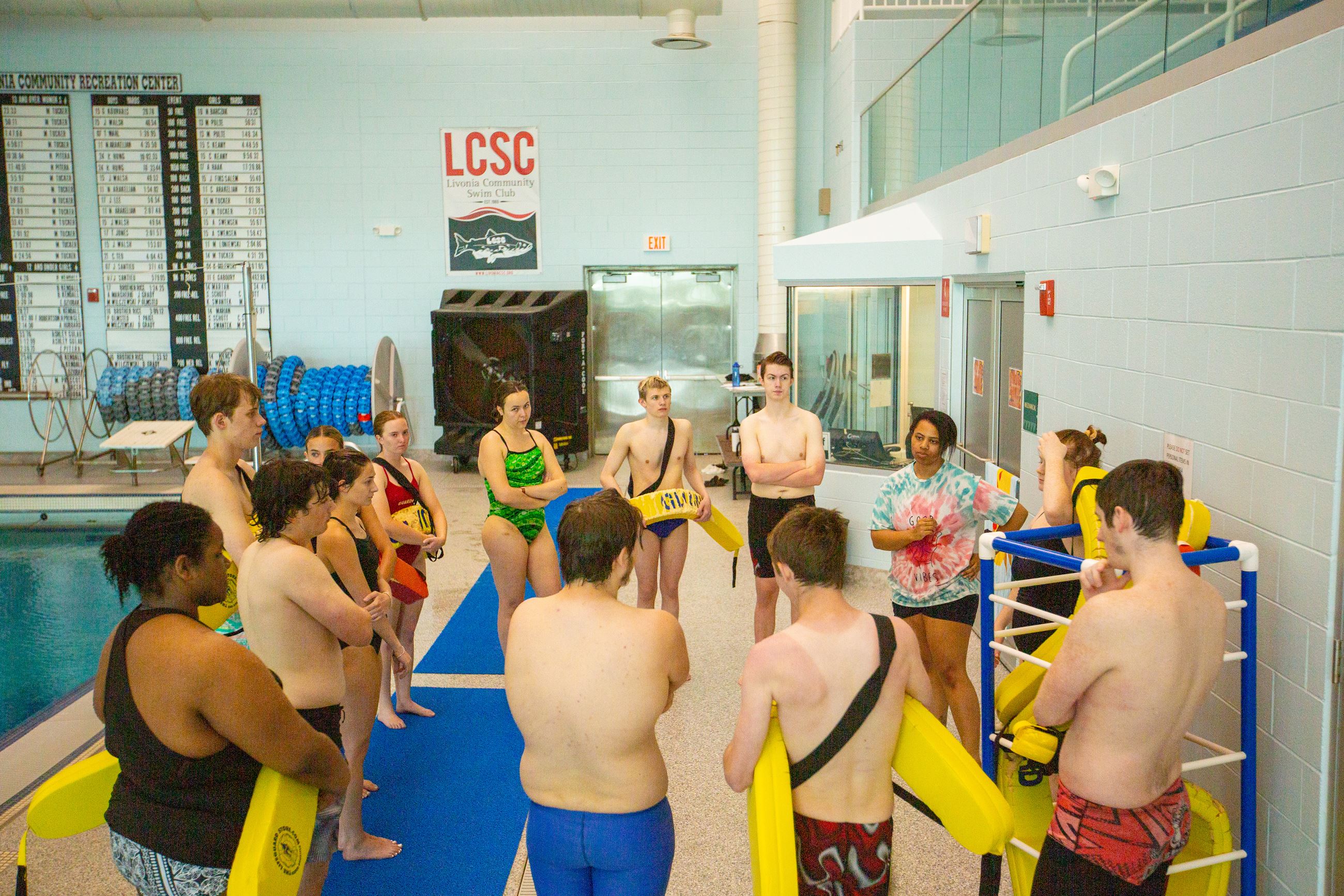 Lifeguard Training group circle